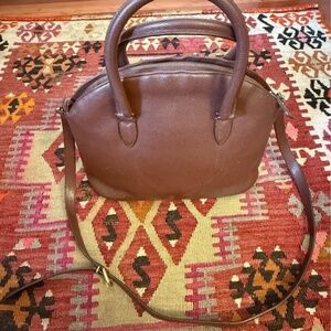 Vintage Brown Coach Shoulder Bag (Leather)